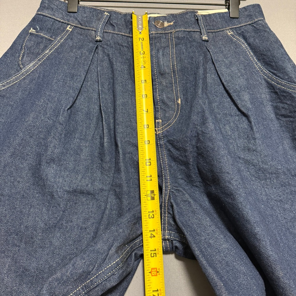 We The Free Antonia Crop Jeans Women 29 Blue Wide Leg Pleated High Rise Boho Y2K - Picture 4 of 14